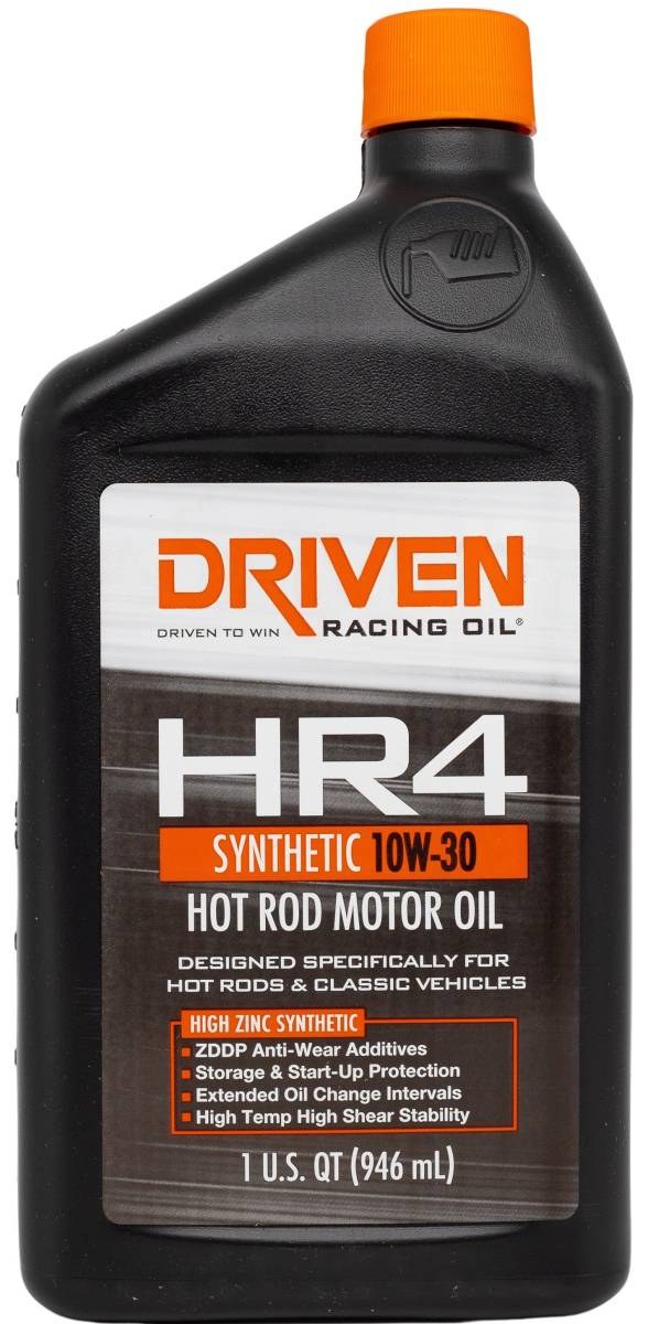 Driven Race Oil, HR4 Series, SAE 10W30, Synthetic, 1 Quart Bottle, Single, High Performance – 01506