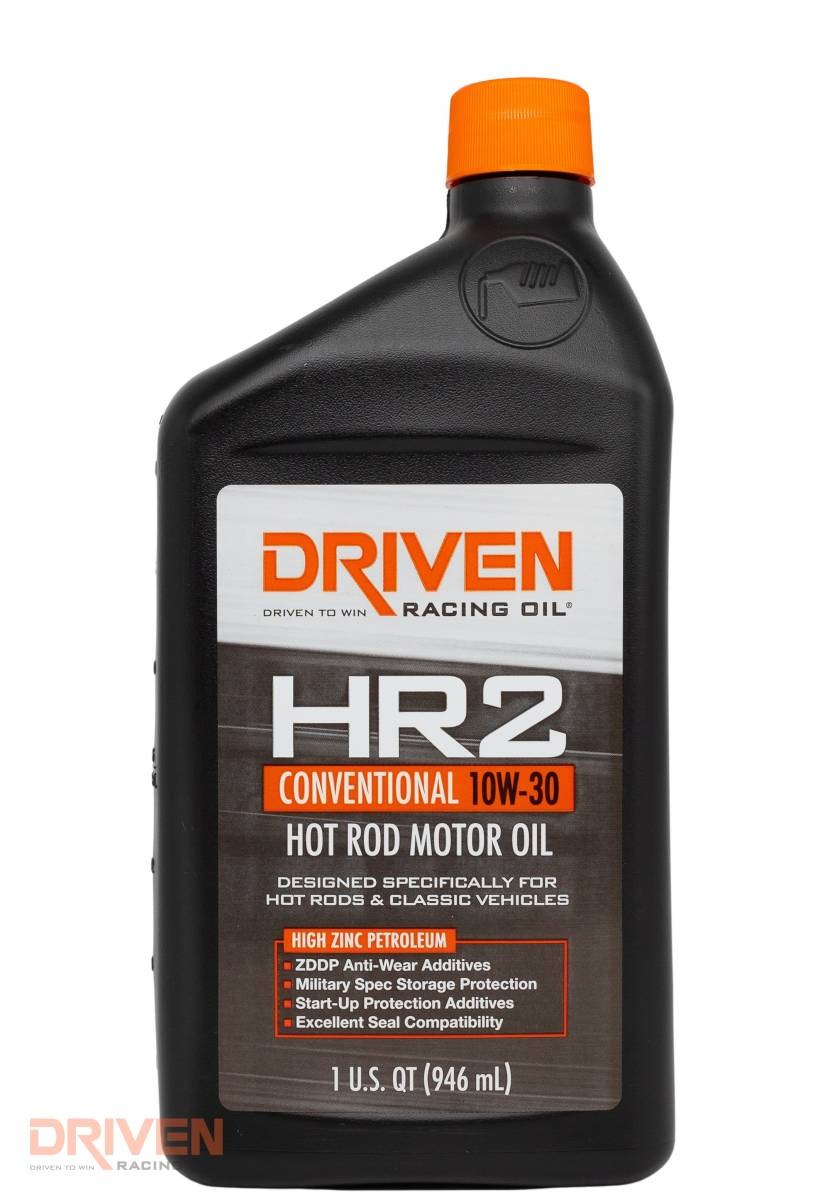 Driven Race Oil, HR2 Series, SAE 10W30, Conventional, 1 Quart Bottle, Single, High Performance – 02006
