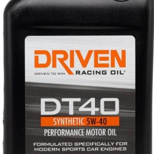 Driven Race Oil, DT40, SAE 5W-40, Synthetic, 1 Quart Bottle, Single, European Sports Car Oil – 02406