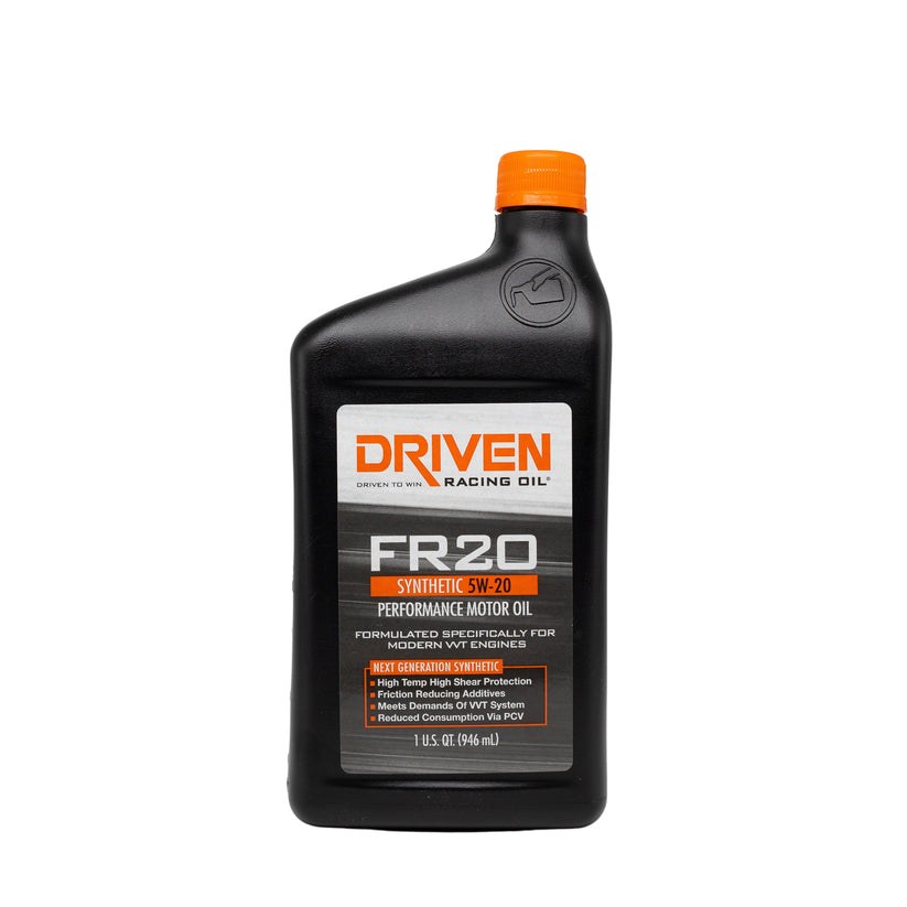 Driven Race Oil, FR20, SAE 5W-20, Synthetic, 1 Quart Bottle, Single, Performance Oil – 03006