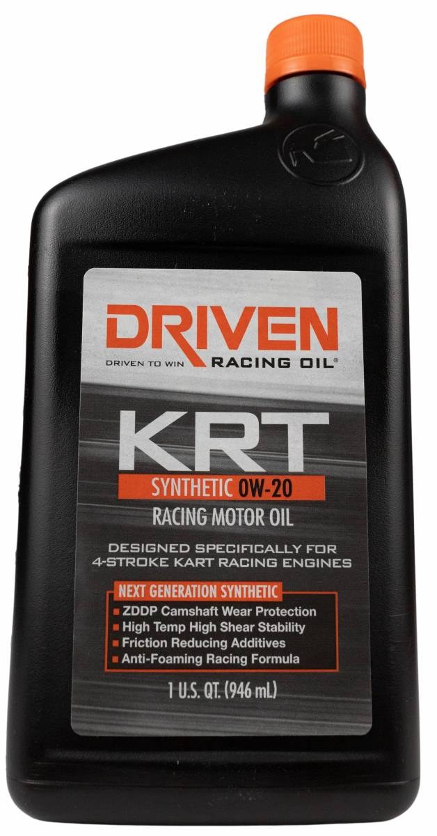 Driven Race Oil, 4 Stroke Karting (krt), SAE 0W-20, Synthetic, 1 Quart Bottle, Single, Kart Racing Oil – 03406