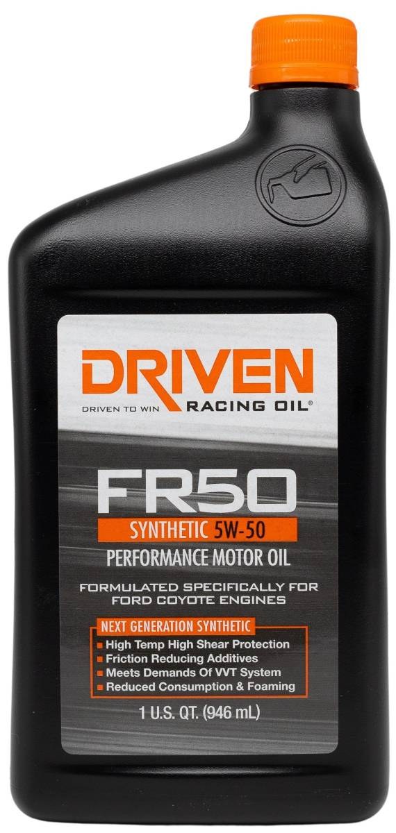 Driven Race Oil, FR50, SAE 5W-50, Synthetic, 1 Quart Bottle, Single – 04106