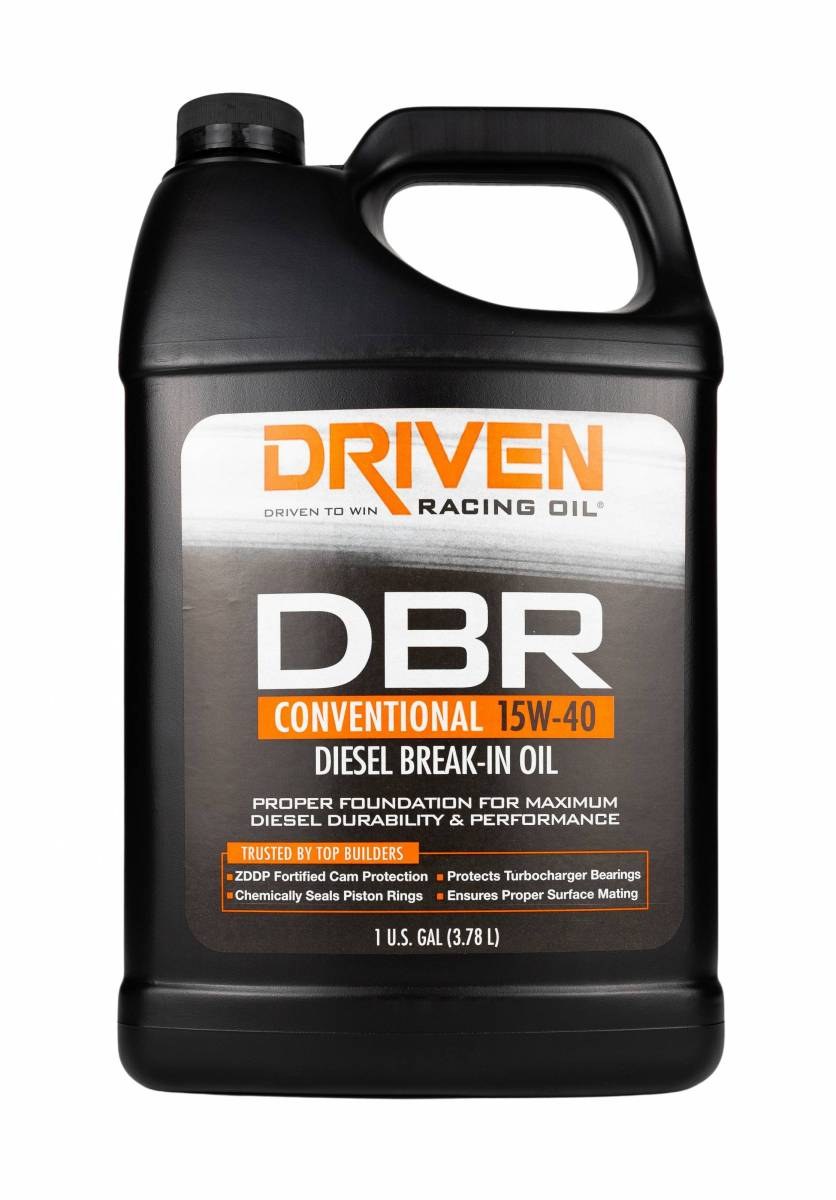 Driven Race Break-IN Oil, Dbr, Designed for High-Performance and Turbocharged Diesel Engines, Use Should Not Exceed 1,000 Miles, SAE 15W-40 – 05308
