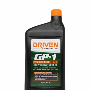 Driven Race Oil, GP1 Series, Designed for Performance Street Vehicles/ Classic Cars/ Imports and Competition/ Race Engines/ SAE 10W-30 – 19306
