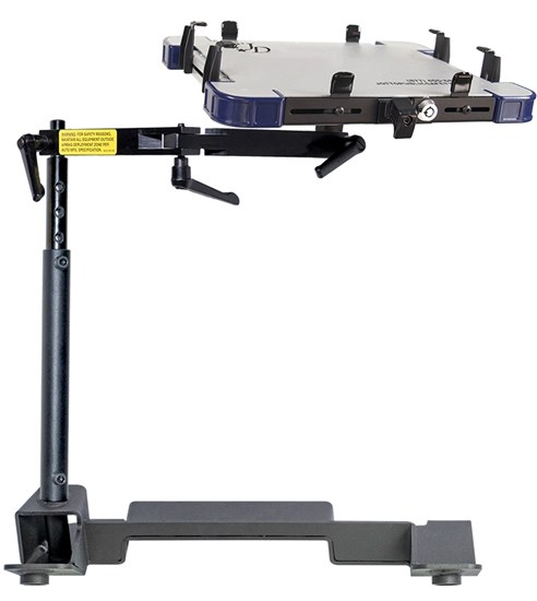 Jotto Cargo Laptop Mount, Jotto Desk ®, Floor Mount, Pivoting, 19 to 24 Inch Adjustable Height, Black – 425-5047