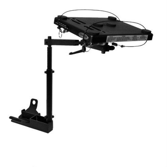 Jotto Cargo Laptop Mount, Jotto Desk ®, Floor Mount, Pivoting, Adjustable Height, Black – 425-5596R