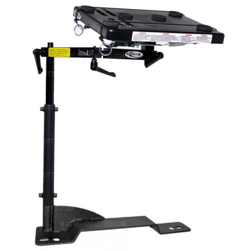 Jotto Cargo Laptop Mount, Jotto Desk ®, Floor Mount, Pivoting, Adjustable Height, Black – 425-5667/5215