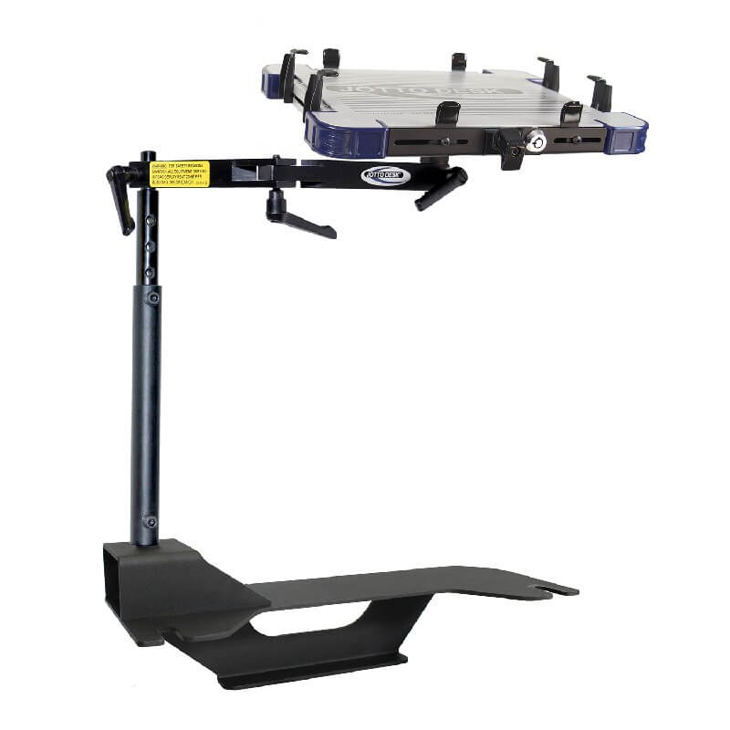 Jotto Cargo Laptop Mount, Jotto Desk ®, Floor Mount, Adjustable Height, Black, ABS Desktop/ Aluminum and Steel Base, No Drilling – 425-5684/4143