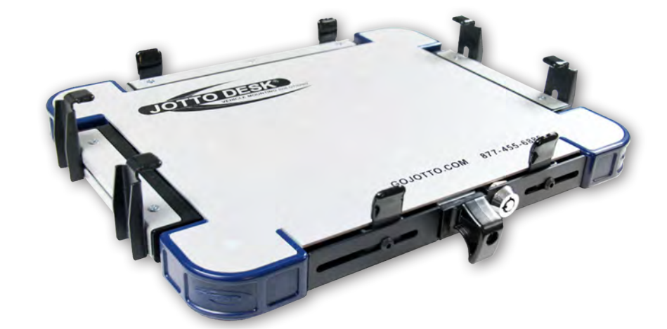 Jotto Cargo Laptop Mount, Jotto Desk ®, A-Mod, Floor Mount, Pivoting, Adjustable, Steel, No Drill – 450-4139
