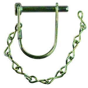 JR Products Trailer Coupler Safety Pin Clip, 1/4 Inch Diameter X 1-3/8 Inch Usable Length, With Snap Lock Bail Lock, Zinc Plated, Steel – 01174
