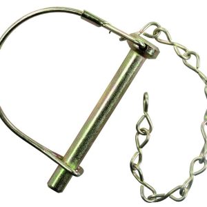 JR Products Trailer Coupler Safety Pin Clip, 5/16 Inch Diameter X 2-1/2 Inch Usable Length, With Snap Lock Bail Lock, Zinc Plated, Steel – 01184