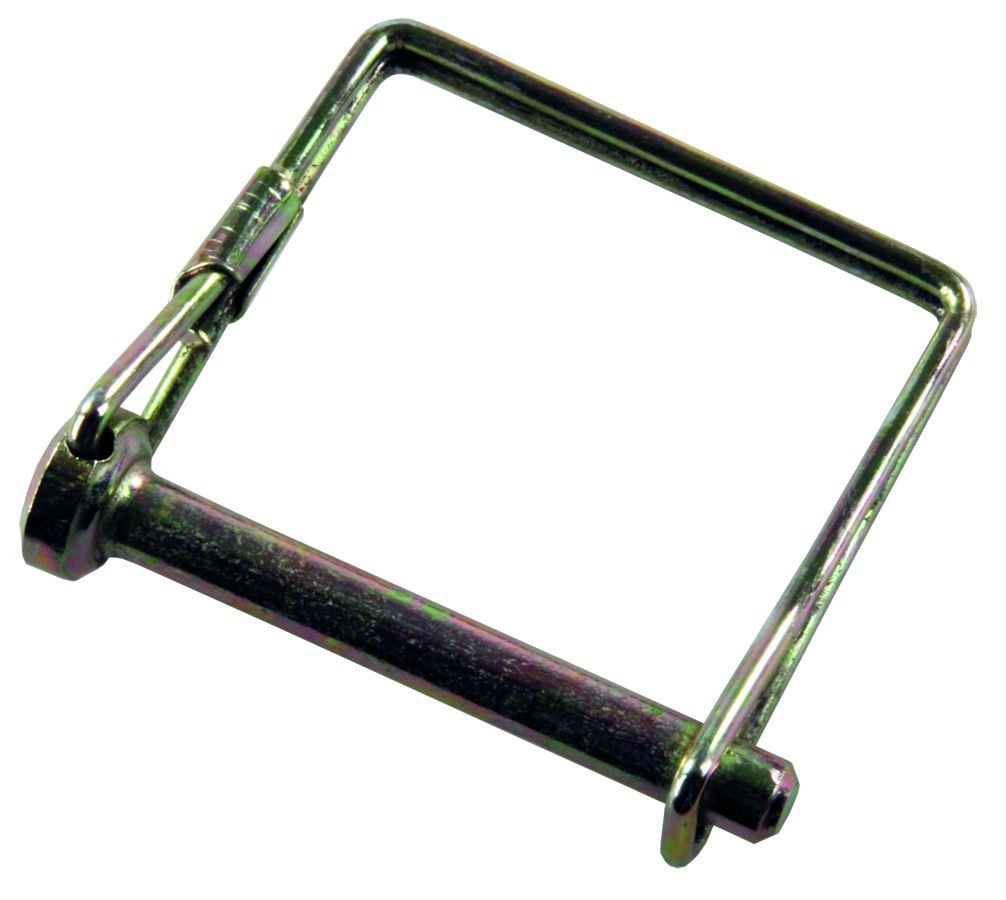 JR Products Trailer Coupler Safety Pin Clip, 1/4 Inch Diameter X 1-3/4 Inch Usable Length, With Snap Lock Bail Lock, Zinc Plated, Steel – 01224