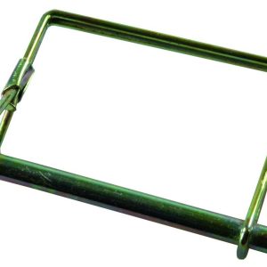JR Products Trailer Coupler Safety Pin Clip, 1/4 Inch Diameter X 2-1/2 Inch Usable Length, With Snap Lock Bail Lock, Zinc Plated, Steel – 01274