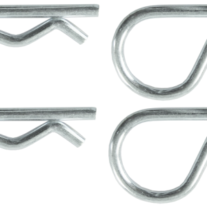 JR Products Trailer Hitch Pin Clip, Use to Secure Jr Products Standard Hitch Pin, 2 Inch Length, Chromatic Plated, Steel, Pack of 4 – 03-01365