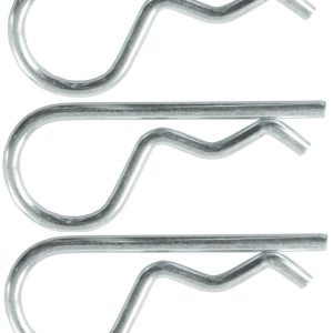 JR Products Trailer Hitch Pin Clip, Use to Secure Jr Products Standard Hitch Pin, 2-1/2 Inch Length, Chromatic Plated, Steel, Pack of 3 – 03-01375