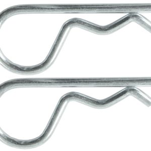 JR Products Trailer Hitch Pin Clip, Use to Secure Jr Products Standard Hitch Pin, 3-3/4 Inch Length, Chromatic Plated, Steel, Pack of 2 – 03-01395