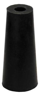 JR Products Door Stop Bumper, Rubber, 2-1/4 Inch Length X 1 Inch Base Diameter, Black, With Mounting Screw – 10695