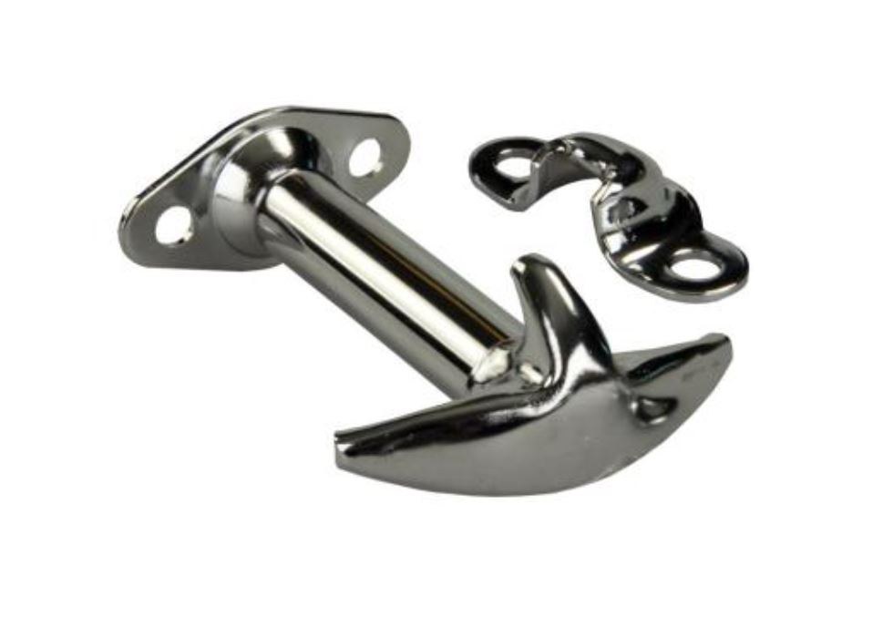 JR Products Hood Latch, Chrome Plated, Use at Interiors of Class C Rvs, Single – 10865