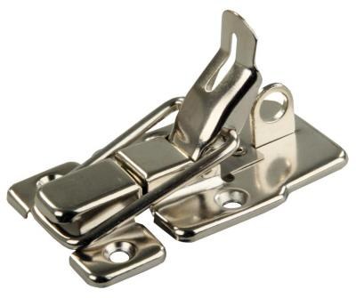 JR Products Entry Door Latch, Use on Cargo/ Light Entry Doors/ Engine Covers, Nickel Plated, Steel, With Mounting Screws, Single – 11735