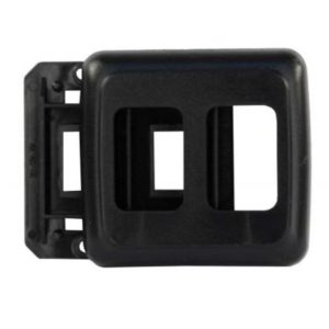 JR Products Multi Purpose Switch Faceplate, Double Switch Opening, 1.625 Inch Width X 2.437 Inch Height, Black, With Switch Base – 12315