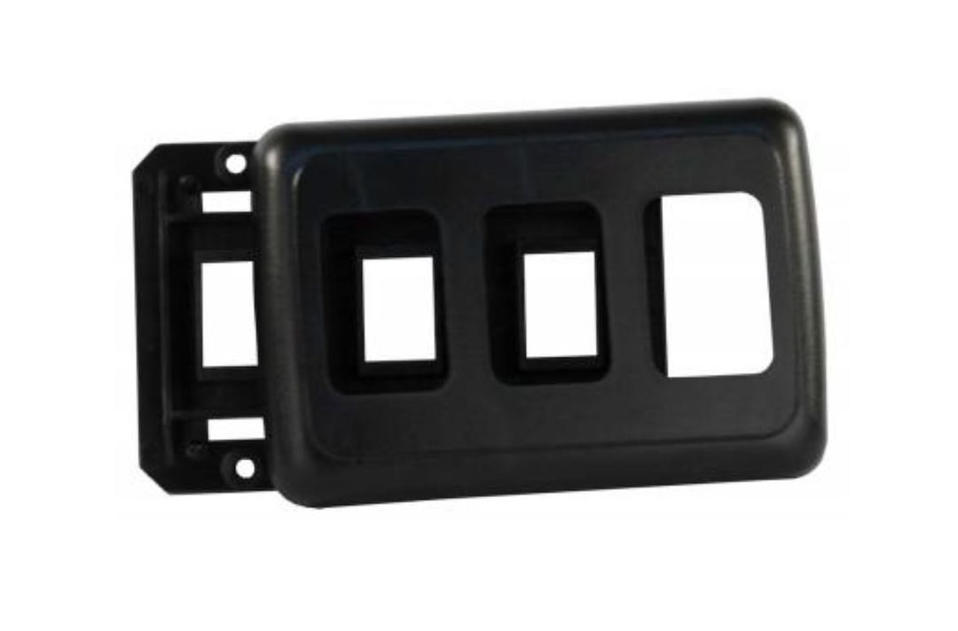 JR Products Multi Purpose Switch Faceplate, For Use with Jr Products Switch Wall Spacer 13165 to 13245, Three Way, 1.625 Inch X 3.625 Inch – 12325