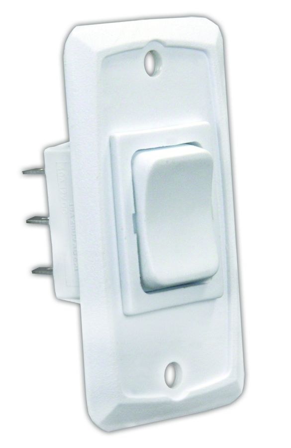 JR Products Multi Purpose Switch, 12 Volt, 20 Amp at 125 Volt AC/ 15 Amp at 250 Volt AC/ 40 Amp at 12 Volt DC, Double Pole Double Throw – 12835