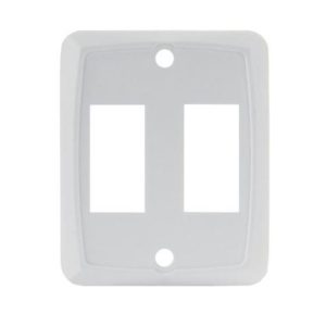 JR Products Multi Purpose Switch Faceplate, Double Switch Opening, 1.125 Inch X 0.550 Inch (switch Cutout) – 12875
