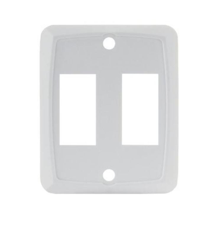 JR Products Multi Purpose Switch Faceplate, Double Switch Opening, 1.125 Inch X 0.550 Inch (switch Cutout) – 12875
