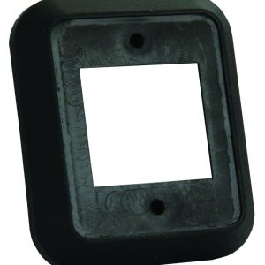JR Products Switch Plate Cover, 2 Rocker Opening, Use with Jr Products Switch Faceplate Part Number 12841-5, 3/8 Inch Deep, Black, Single – 13525