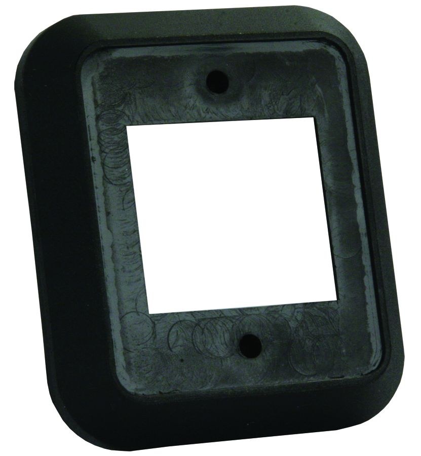 JR Products Switch Plate Cover, 2 Rocker Opening, Use with Jr Products Switch Faceplate Part Number 12841-5, 3/8 Inch Deep, Black, Single – 13525