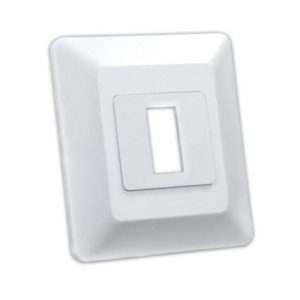 JR Products Multi Purpose Switch Faceplate, Single Switch Opening, 1.125 Inch X 0.550 Inch (switch Cutout) – 13605