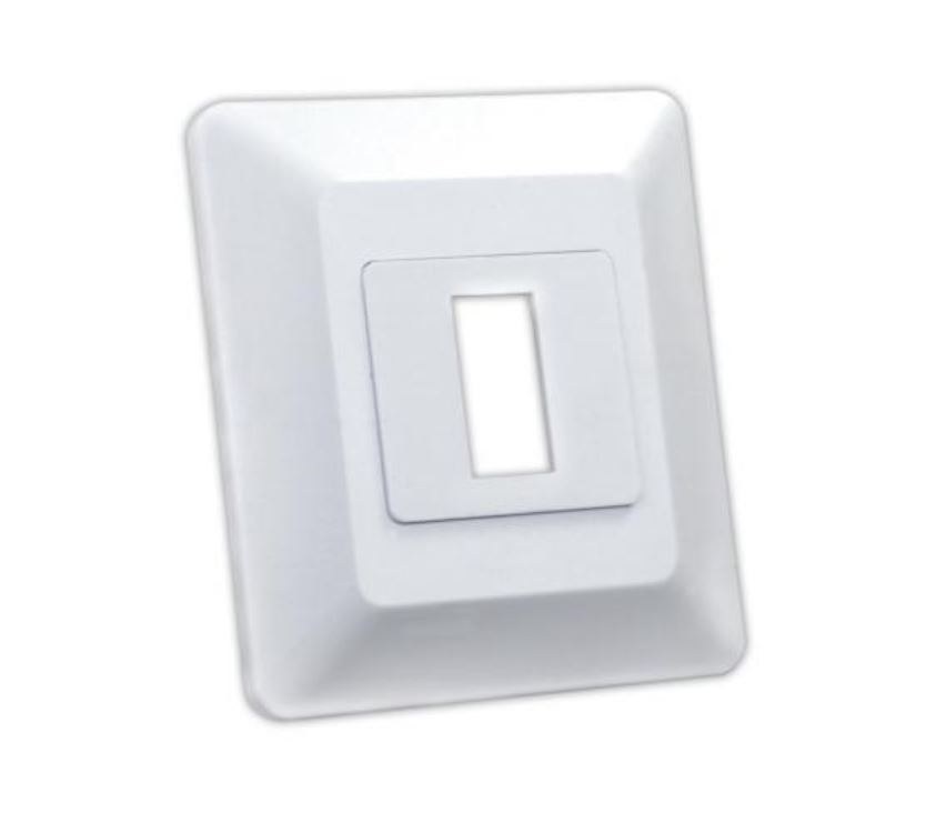 JR Products Multi Purpose Switch Faceplate, Single Switch Opening, 1.125 Inch X 0.550 Inch (switch Cutout) – 13605