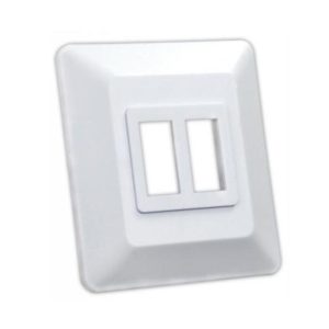 JR Products Multi Purpose Switch Faceplate, Double Switch Opening, 1.125 Inch X 0.550 Inch (switch Cutout) – 13615