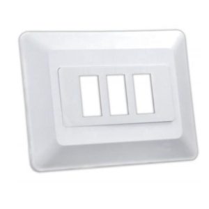 JR Products Multi Purpose Switch Faceplate, Triple Switch Opening, 1.125 Inch X 0.550 Inch (switch Cutout) – 13625