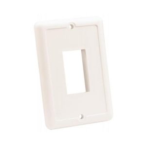 JR Products Multi Purpose Switch Faceplate, Fits All IP66/ 206 Series Switches, 3.50 Inch X 2.50 Inch (outside Dimension), Polar White – 14035