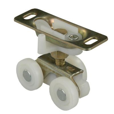 JR Products Interior Door Roller, Use with Pocket Style or Sliding Doors, Top Mounted, With Mounting Screws, Single – 20565