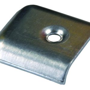 JR Products Side Molding End Cap, 1-1/4 Inch Length X 1-3/8 Inch Width X 1/4 Inch Depth, Chrome, Metal, Set of 4 – 49675