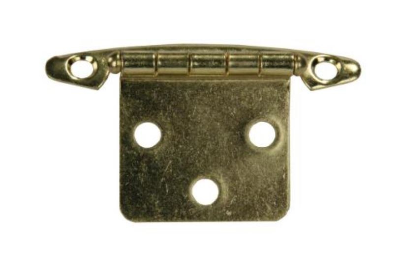 JR Products Door Hinge, Free Swing, Universal Replacement, Flush Mount, Brass, With Mounting Screws, Set of 2 – 70615