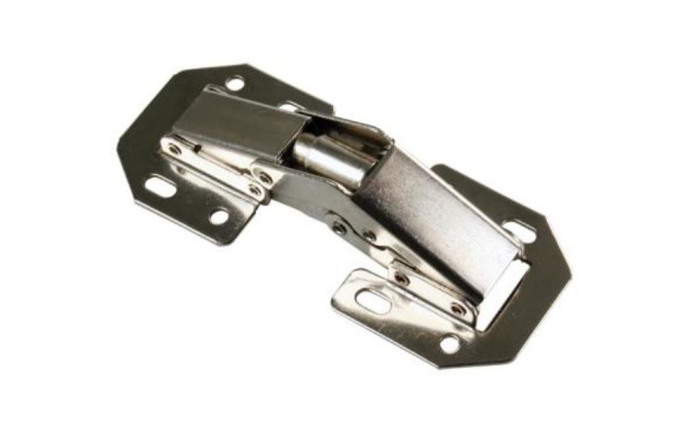 JR Products Door Hinge, Spring Support, Use on Overhead Cabinet Doors to Keep Them Opened, 4.10 Inch Length, With Mounting Screws, Set of 2 – 70705
