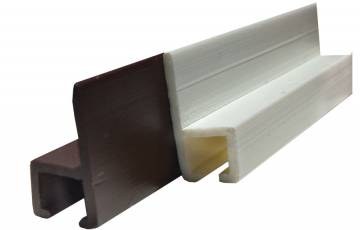 JR Products Window Curtain Track, Type C Wall Mounted Internal Slide Track, 48 Inch Length, Brown, Plastic – 80321