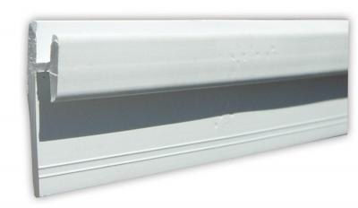 JR Products Window Curtain Track, Type D Wall Mounted Slide Track, 96 Inch Length, White, Plastic – 80401