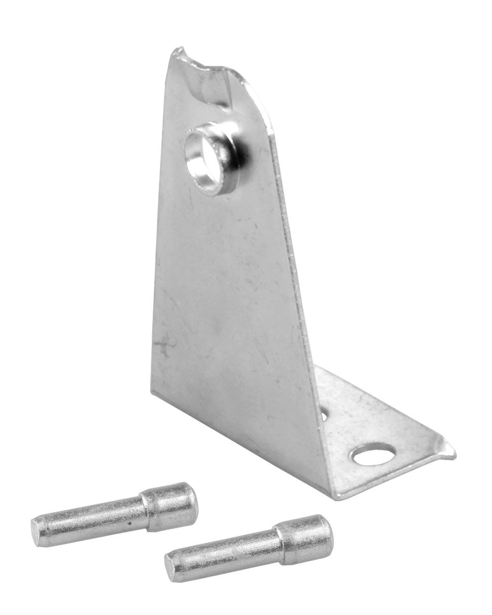JR Products Window Shade Mounting Hardware, Used to Secure the Bottom Rail of Any Mini Blind with a Post, Hole-Style, Steel, 1 Inch – 81625