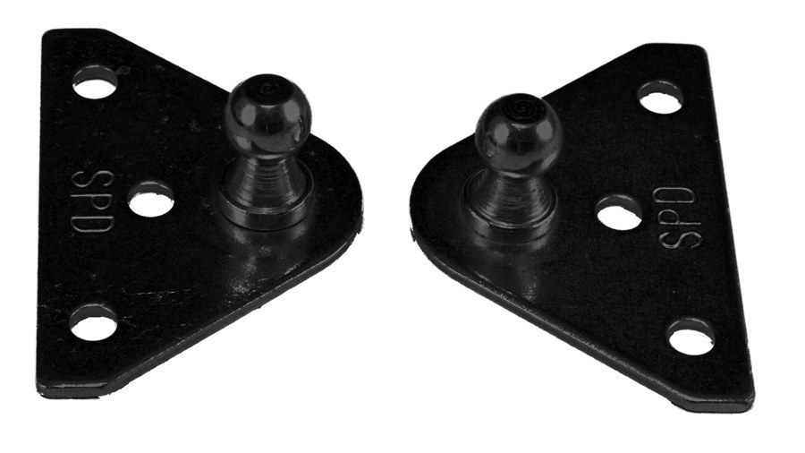 JR Products Multi Purpose Lift Support Bracket, Used for Mounting Gas Lift Supports, Flat Shaped, 10 Millimeter Ball Stud, 3 Holes – BR-1020
