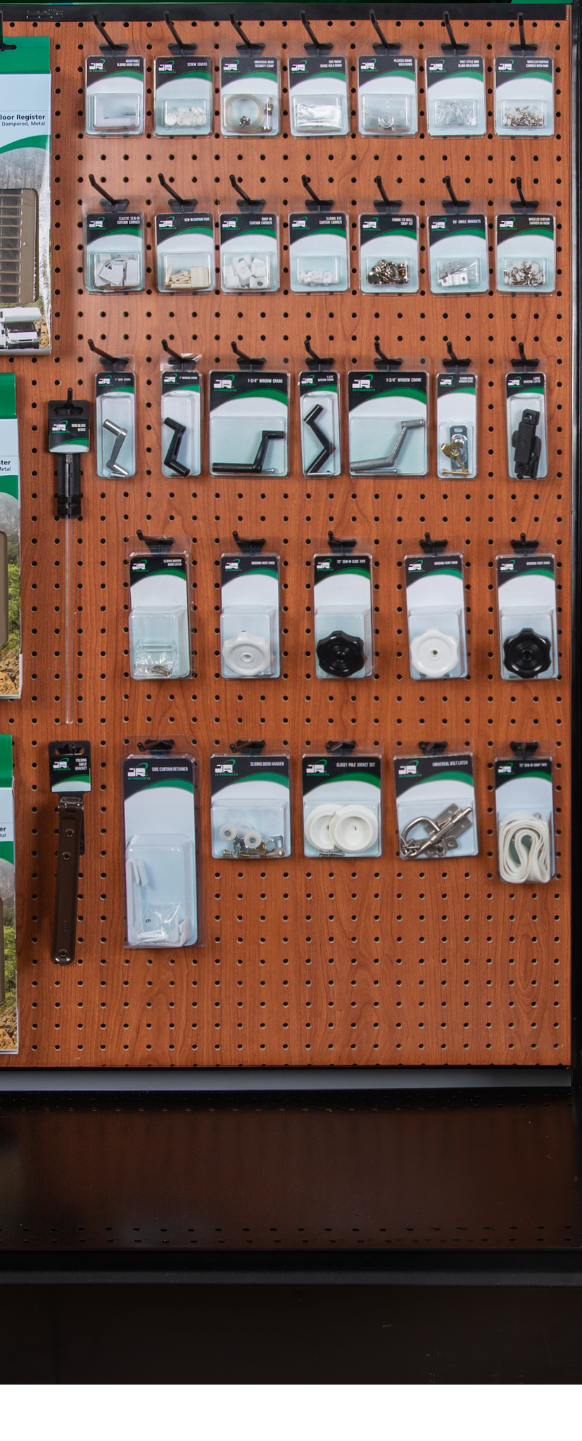 JR Products Plan-O-Gram, Interior Door/ Window Hardware Parts Display – JRPINTH24