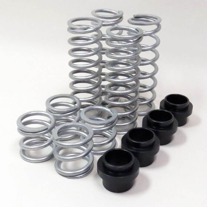 Jks Mfg. Coil Spring, Heavy Duty, Set of 8, Powder Coated, Silver, With Spring Seats – RTP5302194