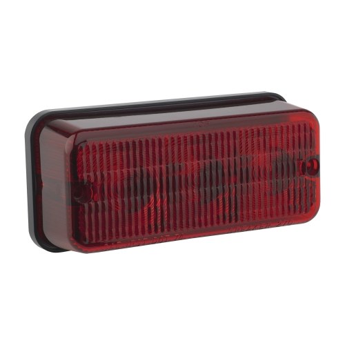 Jw Speaker Tail Light Assembly, 270 Series, LED, Red Lens, Black Housing, Clear Bulb, Single, Universal 7 X 3 Inch Rectangular – 0341361
