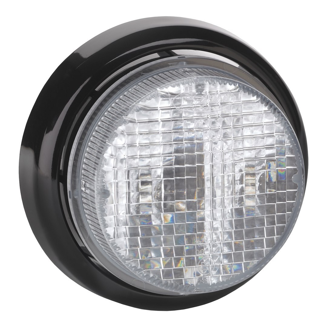 Jw Speaker Backup Light – LED, 217 Series, Universal Mount, Single, White Bulb, Black Polycarbonate Round Housing, 12 to 24 Volt DC – 0345421