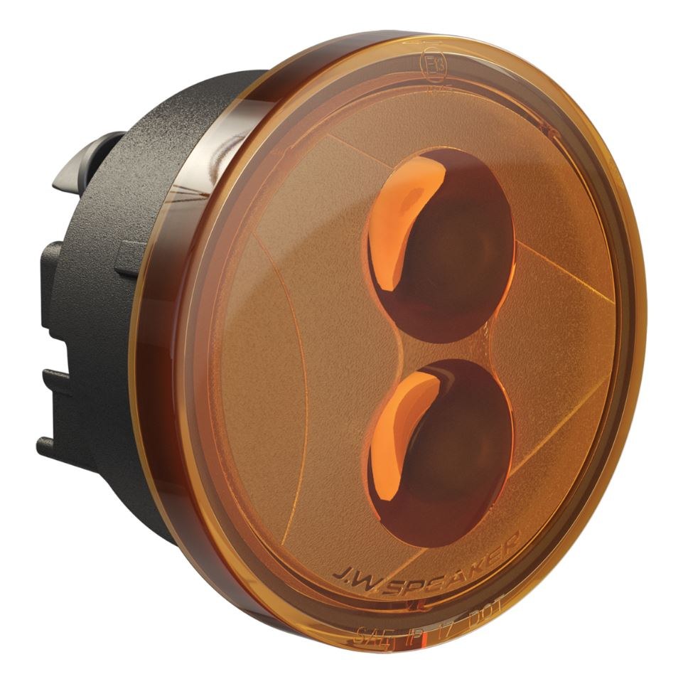 Jw Speaker Turn Signal Light Assembly – LED, 239 J2 Series, Amber Lens, LED Bulb, Black Aluminum Housing, Set of 2 – 0346483