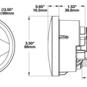 Jw Speaker Turn Signal Light Assembly – LED, 239 J2 Series, Amber Lens, LED Bulb, Black Aluminum Housing, Set of 2 – 0346483