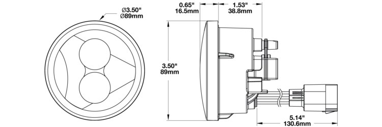 Jw Speaker Turn Signal Light Assembly – LED, 239 J2 Series, Amber Lens, LED Bulb, Black Aluminum Housing, Set of 2 – 0346483